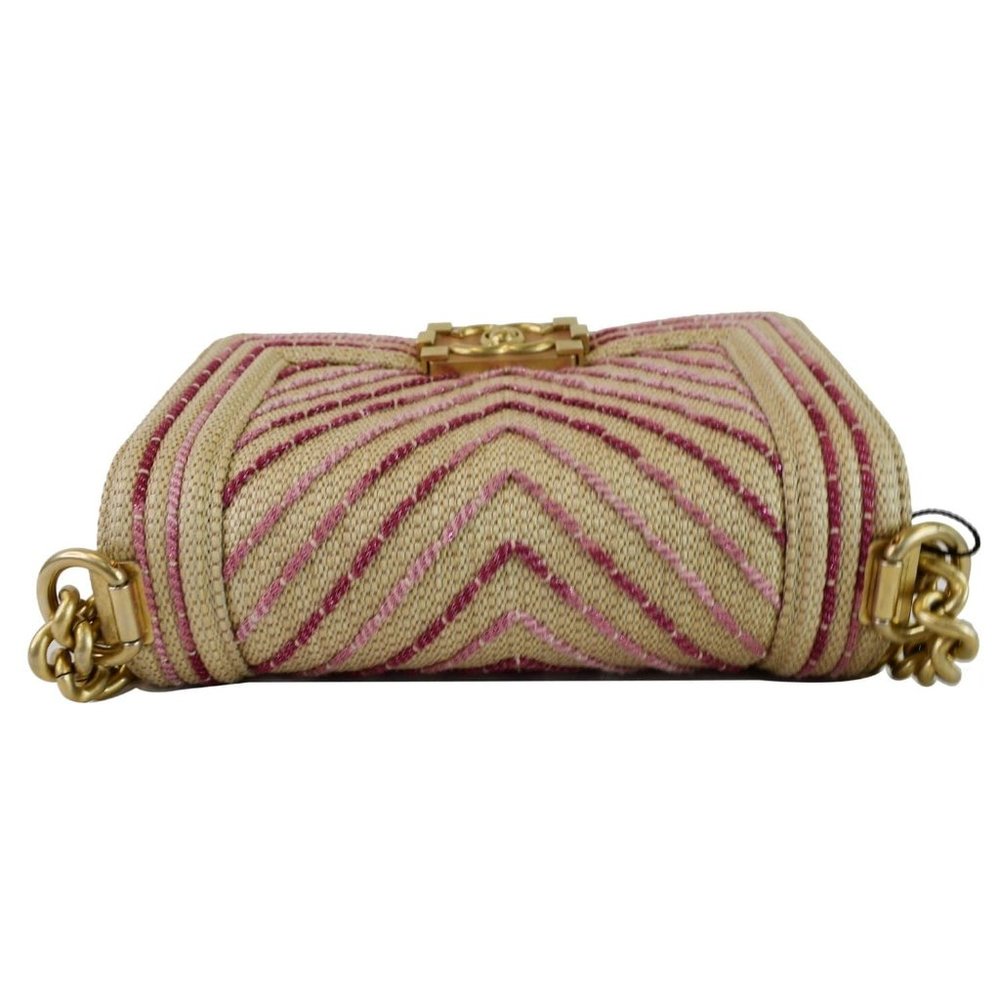 Chanel Small Boy Chevron Cotton Mixed Fibers - Picture 5 of 12